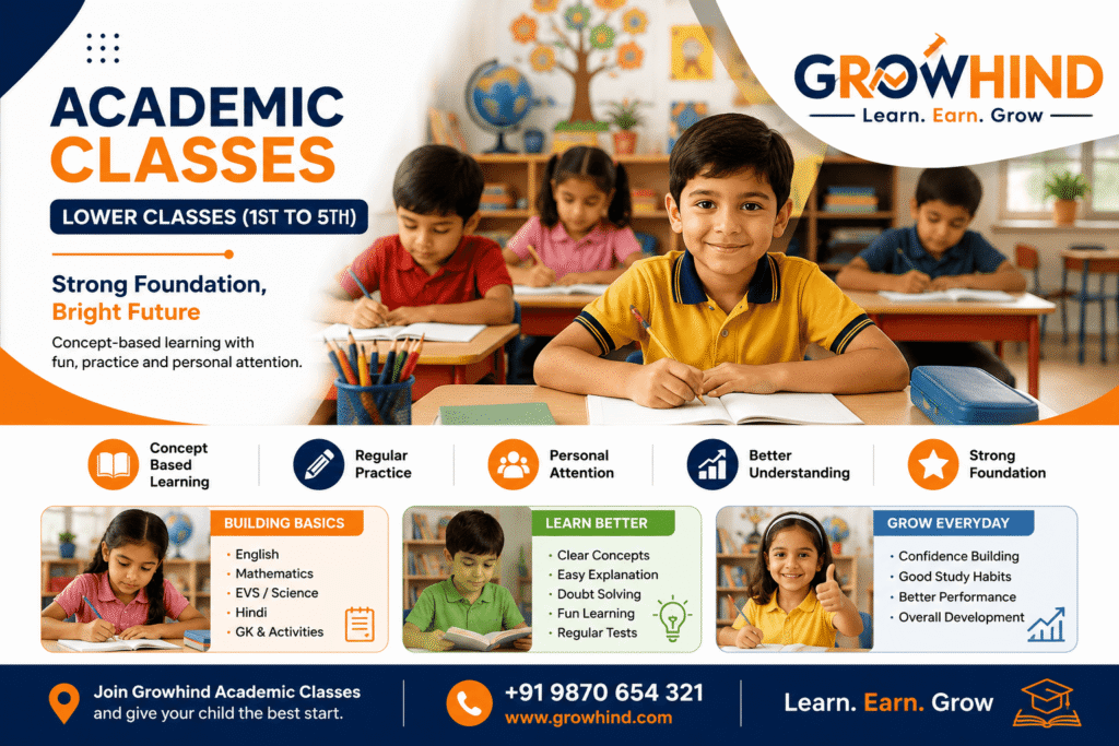 Academic Classes and School Tuition in Delhi by Growhind